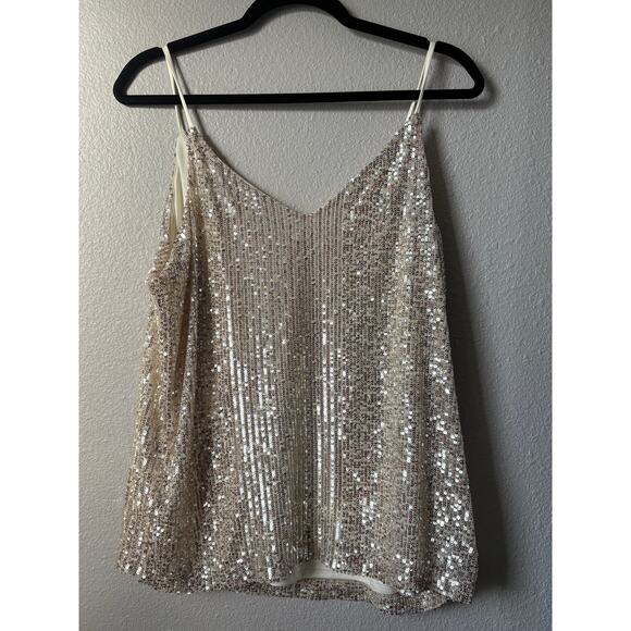 Calvin Klein Sequin Cami Tank Top - Size M - Picture 2 of 3